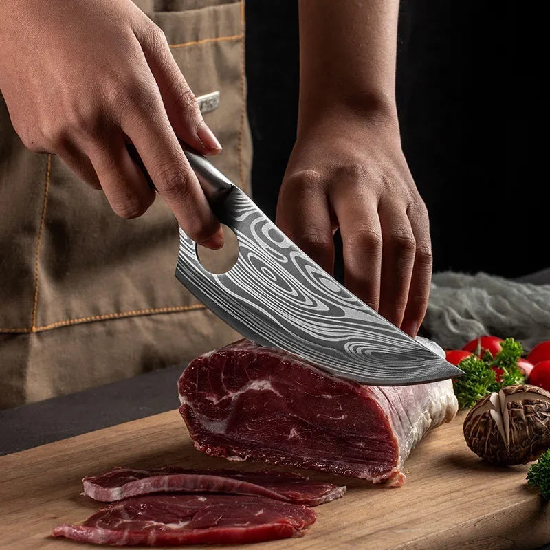 5.5 "Damascus Kitchen Knife All steel 5CR15 boning knife, stainless steel home women's sharp meat/chopping knife, 1/2 cutter