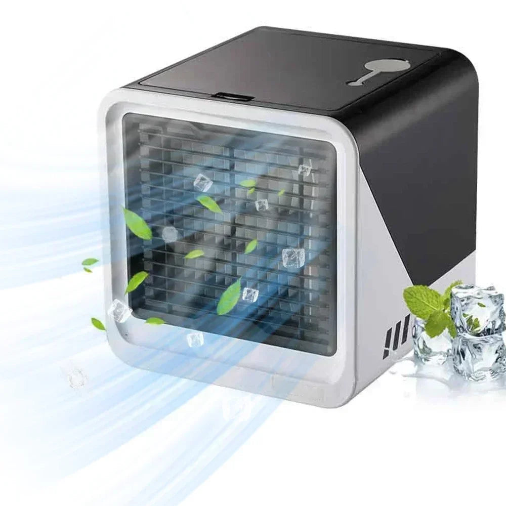 New Mini Air Conditioner Air Cooler Fan Light USB Portable Conditioner 3 Gear Adjust Space Cooling Fan For Home