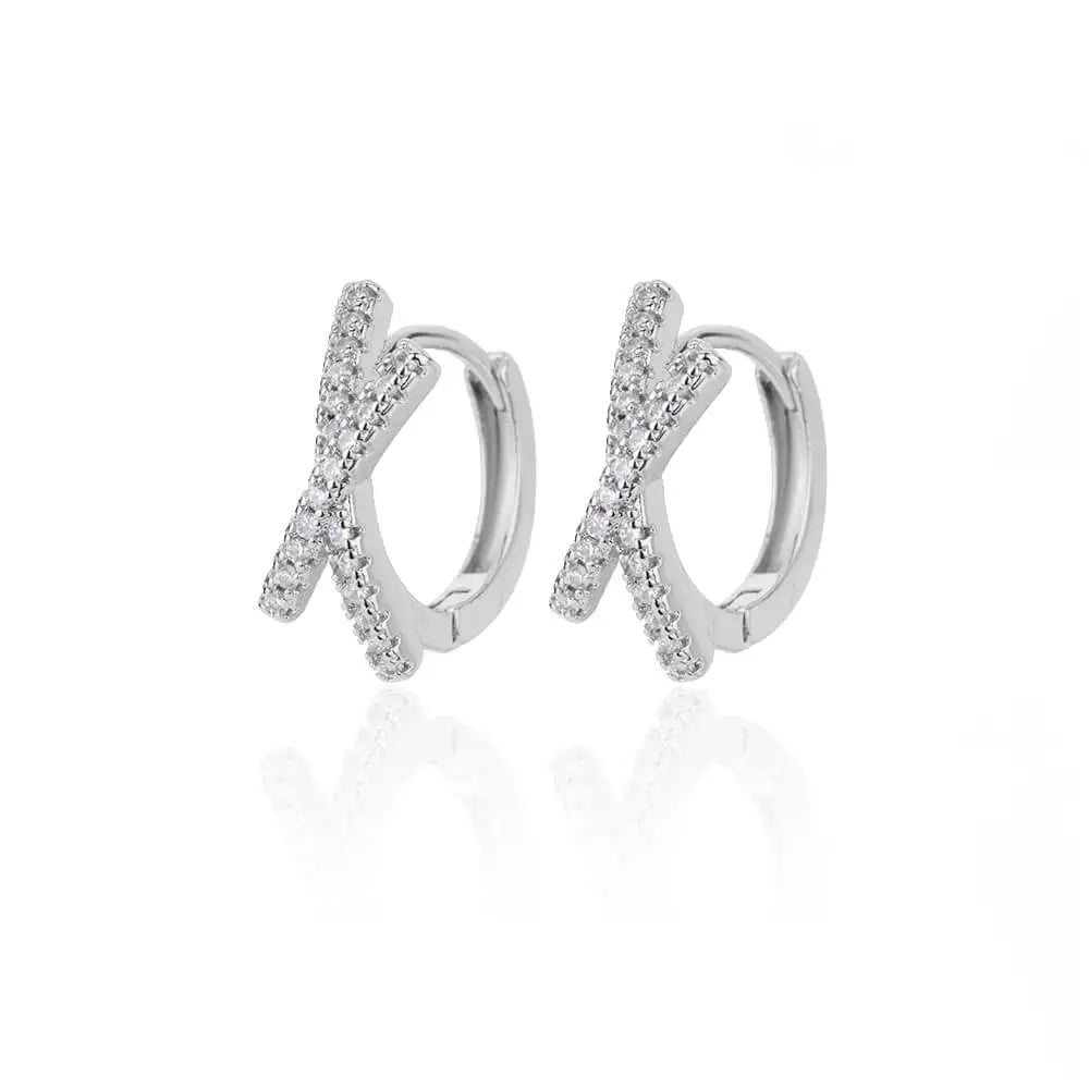 Fashion Rabbit Crystal Hoop Earrings For Women Zircon Leopard Head Owl Elephant Butterfly Earring Animal Jewelry Wedding Gift