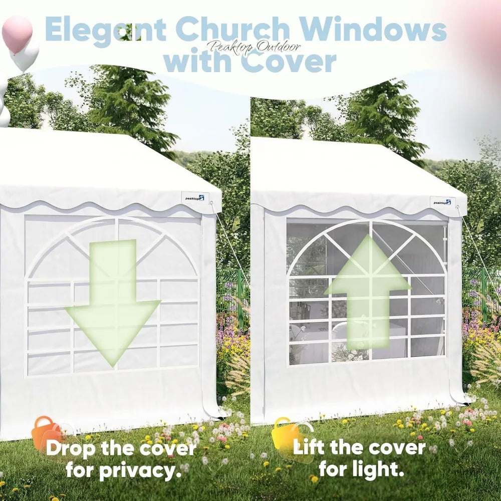 Party Tent, Heavy Duty Wedding Tents, Outdoor Gazebo Event Shelter Canopy with Carry Bags, 20'X40'