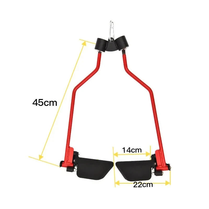 Adjustable Fitness Lat Pull Down Bar Gym Pulley Cable Machine Attachments Home Biceps Triceps Back Blaster Rowing Workout Handle