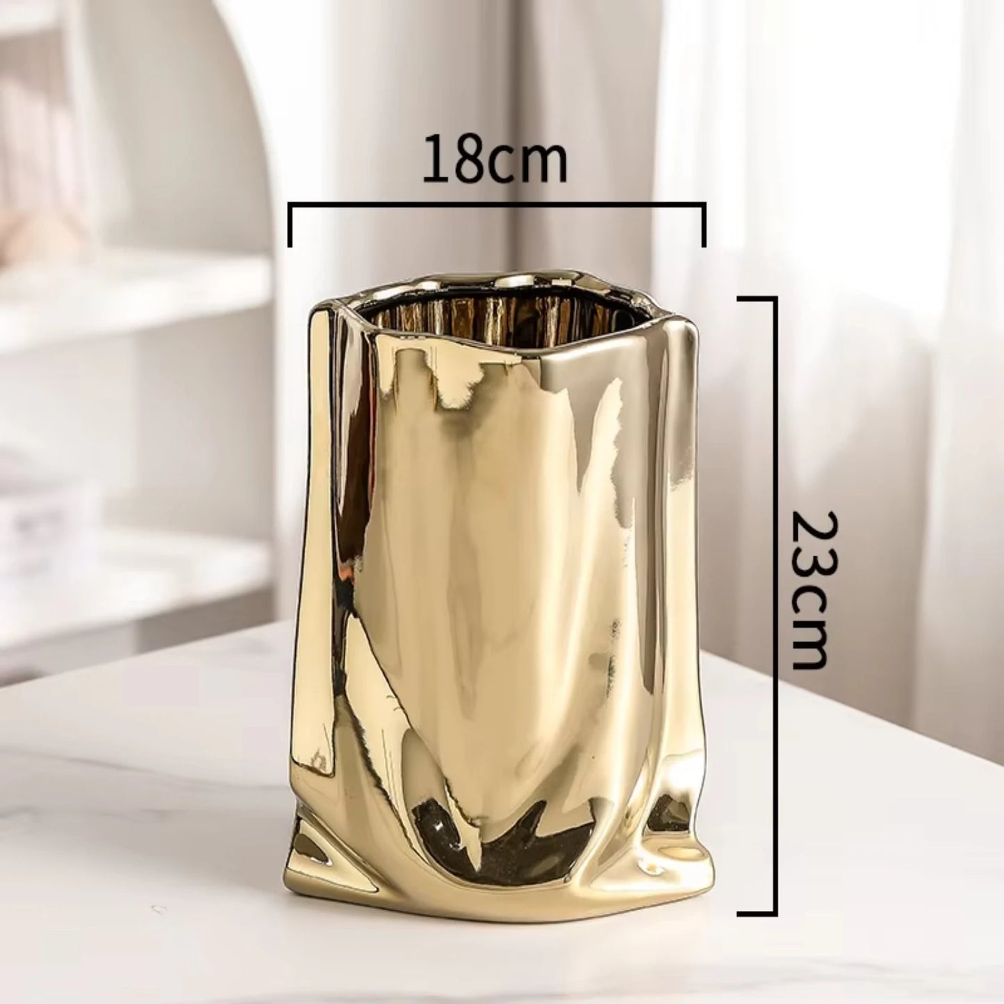 Silver-plated Ceramic Vase  Room   Style Flower Arrangement  Decoration