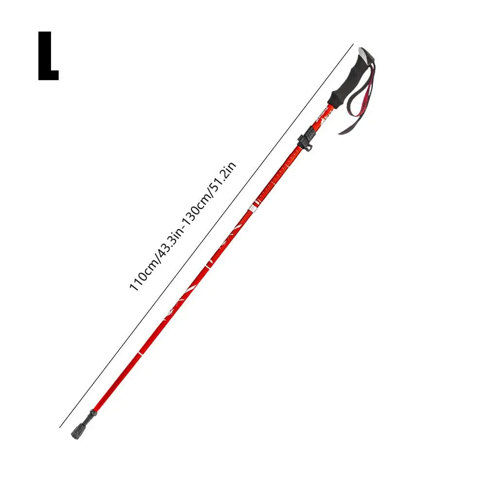 Trekking Poles Colorful Aluminum Alloy Poles For Trekking Ultralight Folding Walking Sticks Hiking Gear For Backpacking Camping