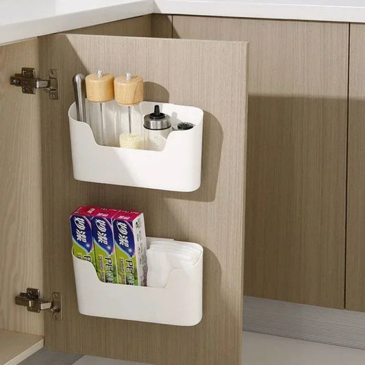 Kitchen Wall-mounted Adhesive  Rack Multifunctional Cabinet Door  Box Under Sink Drawer Shelf Bathroom Organizer Almacenamiento