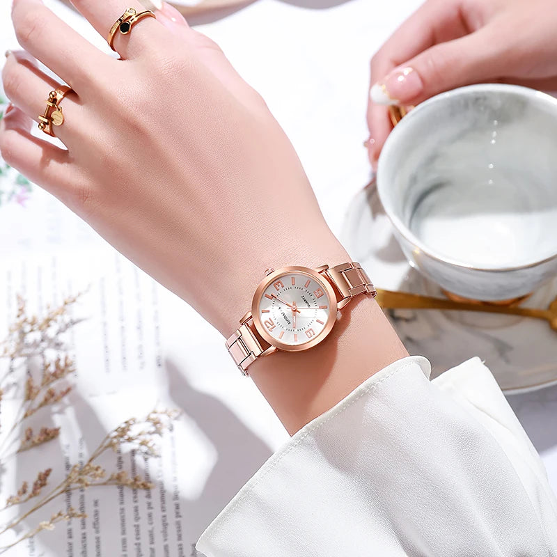 Casual Quartz Watch Women Stainless Steel Wristwatch Popular Top Brand relogios feminino reloj de mujer 시계 명품 luxe femme Saat