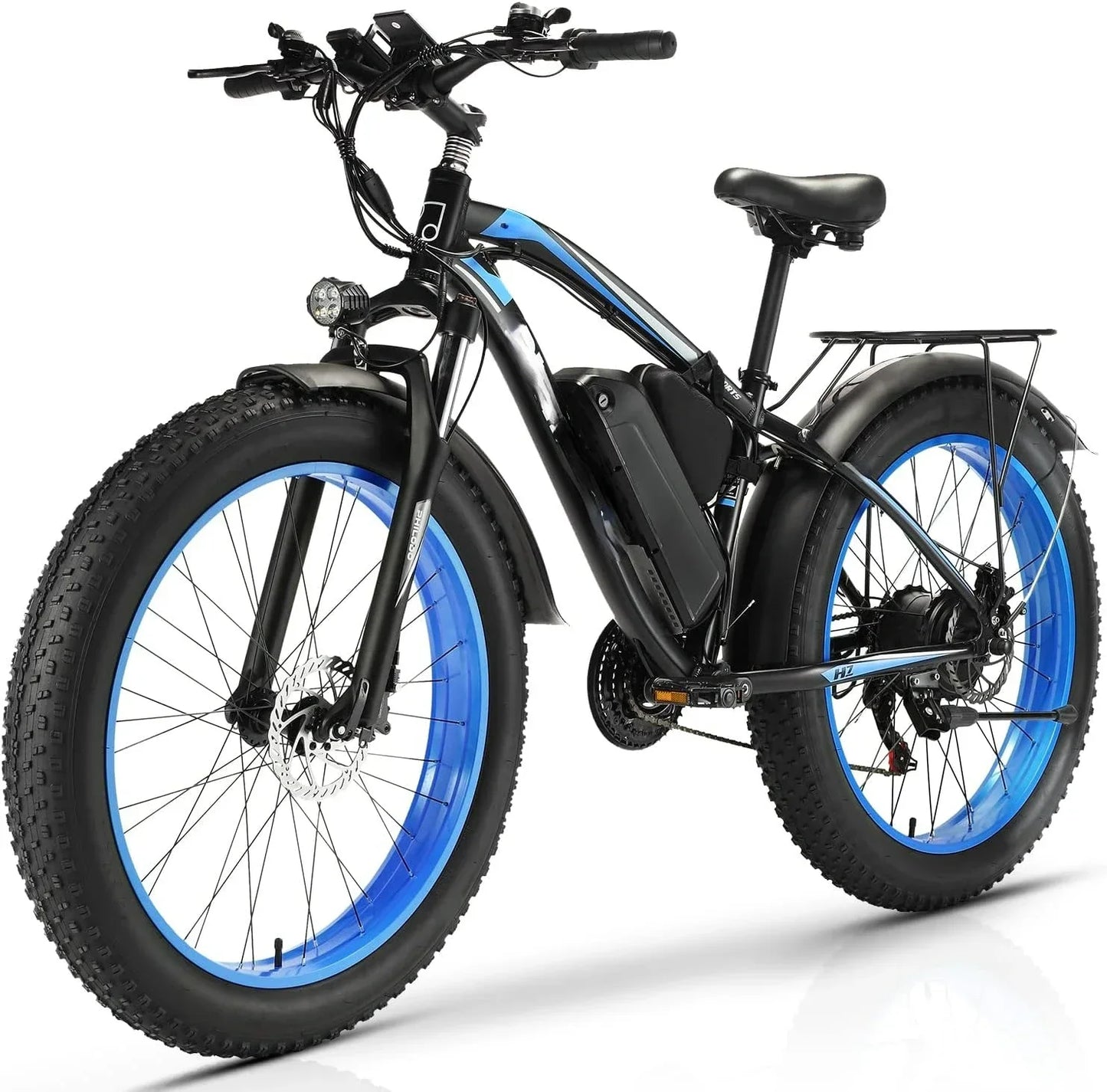 PHILODO for Adults Fat Tire Ebike 26  1000W Electric Mountain Bike 48V/17.5Ah Removable Battery 31MPH Electric Bicycles 21-Speed
