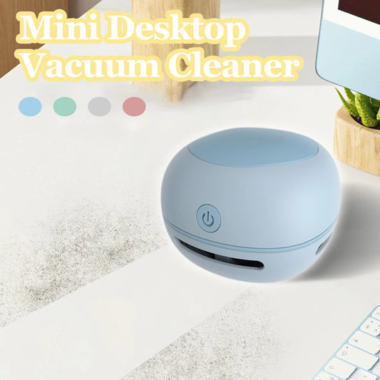 Mini Portable Desktop Vacuum Cleaner Wireless Handheld Table Sweeper Battery Powered Desk Dust Cleaner for Office Home