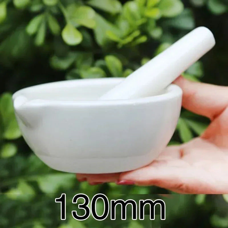 Household Ceramic Mortar and Pestle Set Grinding Bowls for Kitchen Spices Teas Garlic Pepper Grinder Mini Herb Mills Mulit Size