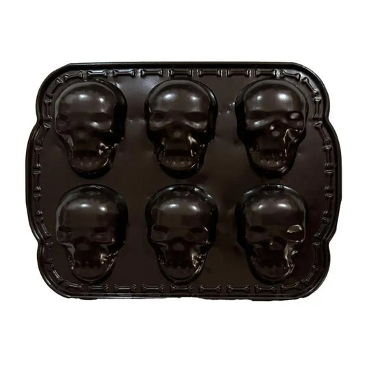 Halloween Skull Baking Mold 3D Metal Skeleton Cake Mold Refrigerator Safe Baking Sheets Realistic Kitchen Baking Tray