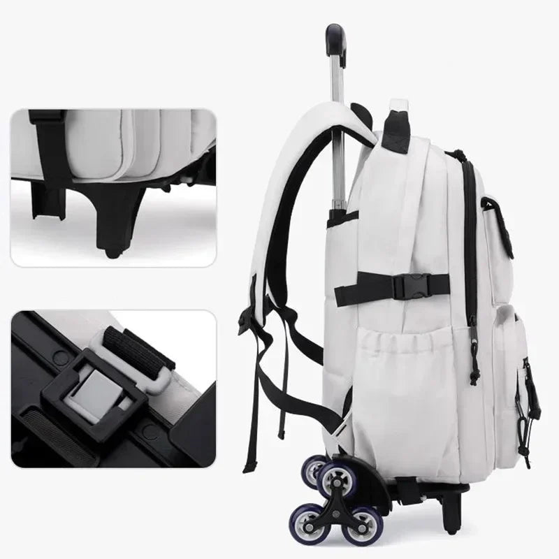 New Boys Rolling Backpacks Kids Luggage Wheeled Backpack for School Boys Trolley Bags Roller Bookbag Mochilas Escolares Infantil