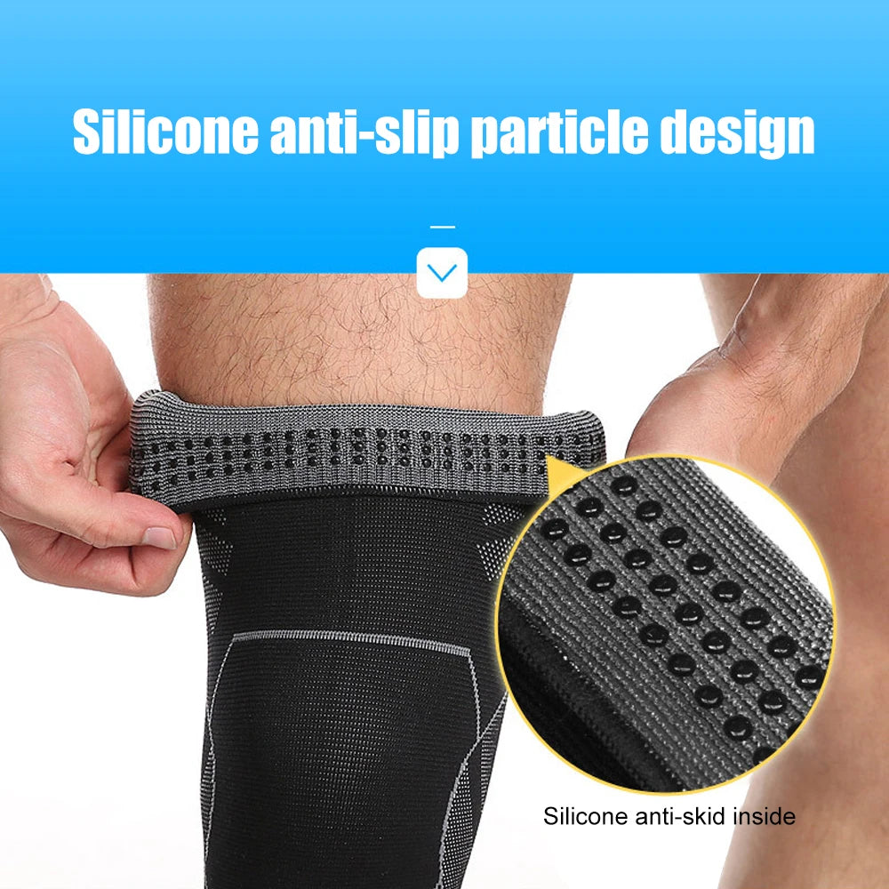 BraceTop 1 PC Full Leg Sleeves Long Compression Leg Sleeve Knee Sleeves Protect Leg, for Man Women Basketball, Arthritis Cycling