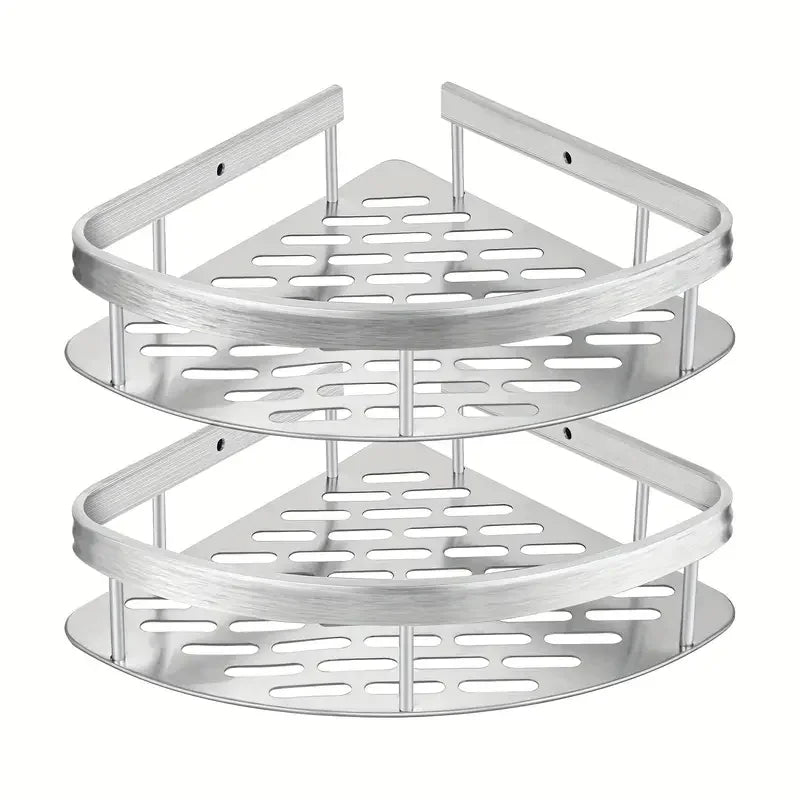 Bathroom Shelf Makeup Storage Organizer Aluminum Alloy Shampoo Rack Shower Shelf Bathroom Accessories No Drill Wall Shelf