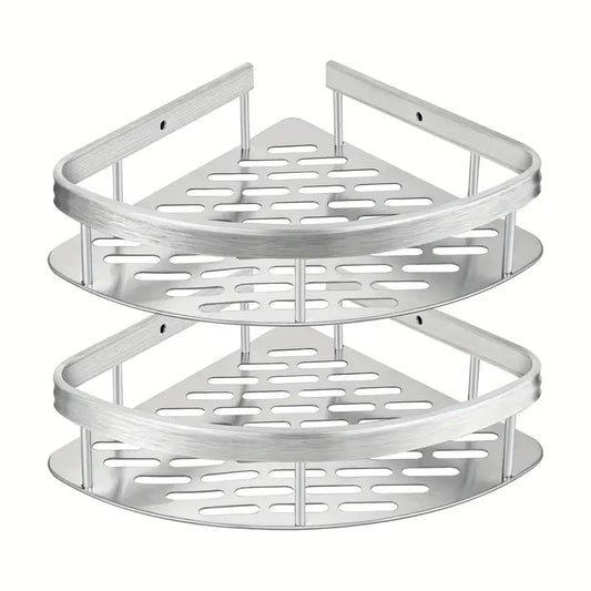 Bathroom Shelf Makeup Storage Organizer Aluminum Alloy Shampoo Rack Shower Shelf Bathroom Accessories No Drill Wall Shelf