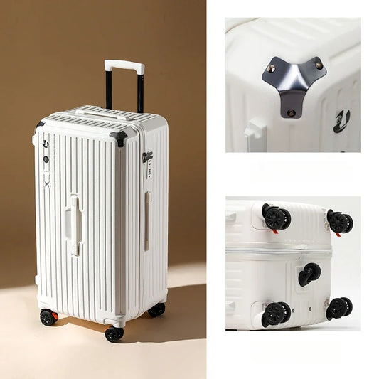 20 inches Travel Suitcase Large Capacity Free Shipping Rolling Luggage Unisex White Travel Box on Wheels Shipping from US