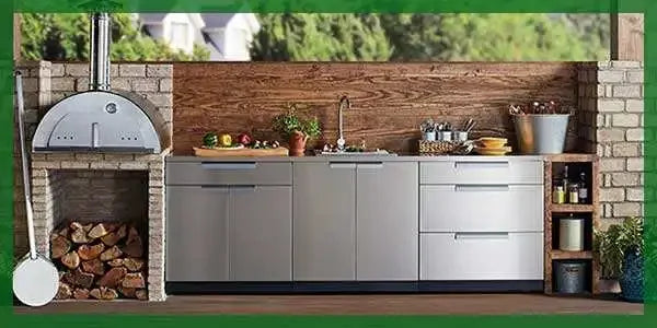 Full Set Large BBQ Grill Kitchen Outdoor Stainless Steel Modular Kitchen Sink Cabinet