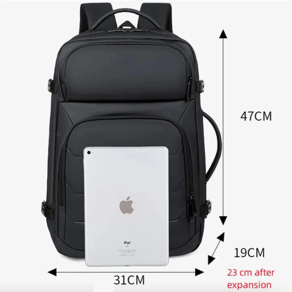 40L Expandable Large Capacity Backpack USB Port 17-Inch Laptop Backpack Men's Multi-Function Waterproof Business Travel Bag New