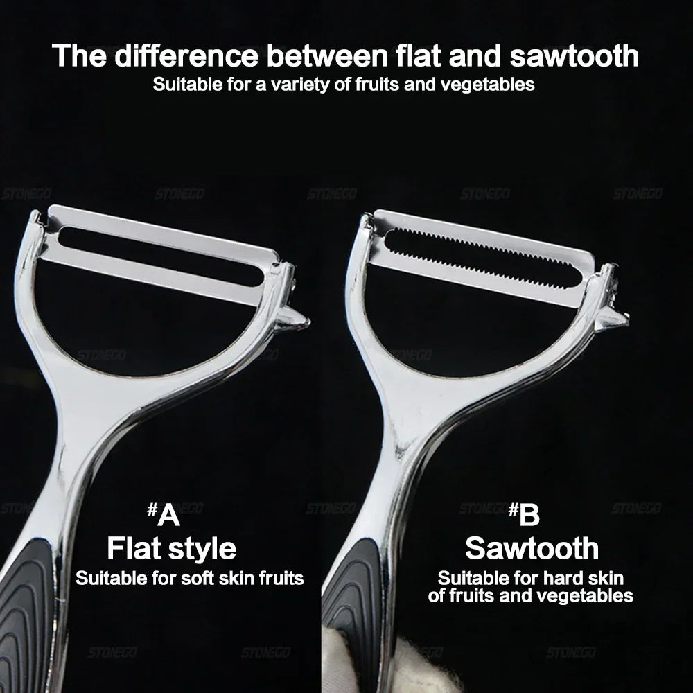 JJYY Stainless Steel Paring Knife Peeler Vegetable Chopper Kitchen Household Multifunctional Melon and Fruit Grater