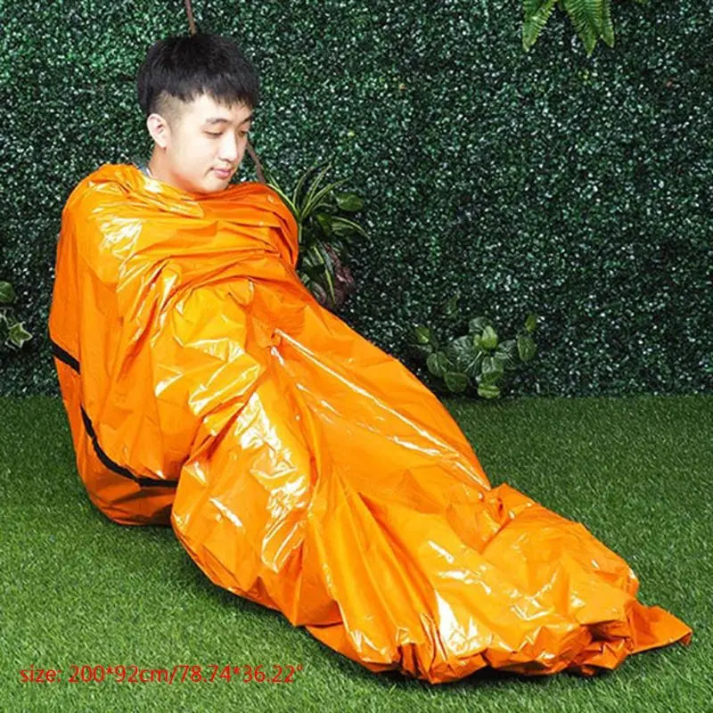 H0XE Emergency Survival Sleeping Bag, Thermal Sack Blanket, Waterproof Lightweight Portable Sack for Camping Hiking Outdoors