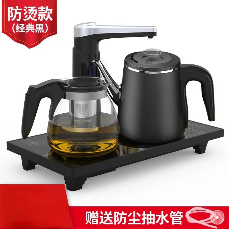 304 stainless steel automatic water supply electric kettle intelligent temperature regulating tea table integrated tea set panel