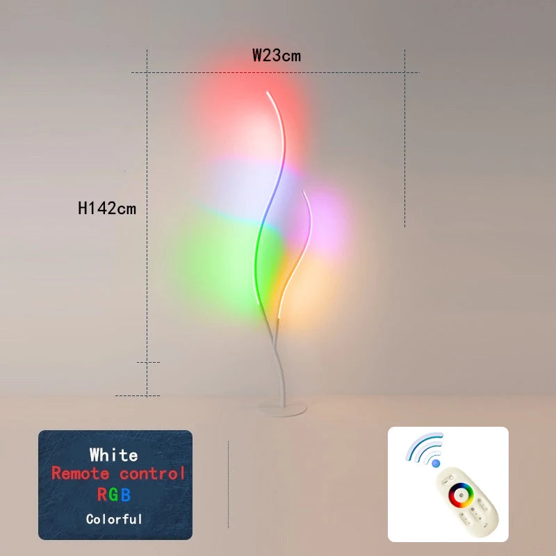 Tree Floor Lamps Minimalist smart rgb Lamp For Studio Bedroom arc lamp Indoor Decoration Led Creative Sofa Living Room Light