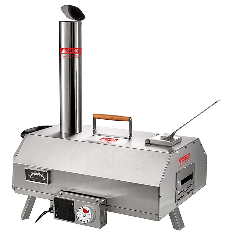 Pizza Machine Maker Automatic Rotating Bbq Grill Outdoor Wood Fired Pizza Oven