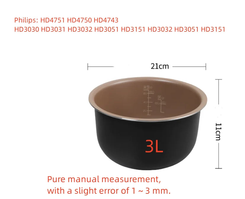 Suitable for electric pressure cooker 2L 3L 4L 5L 6L rice cooker non-stick liner