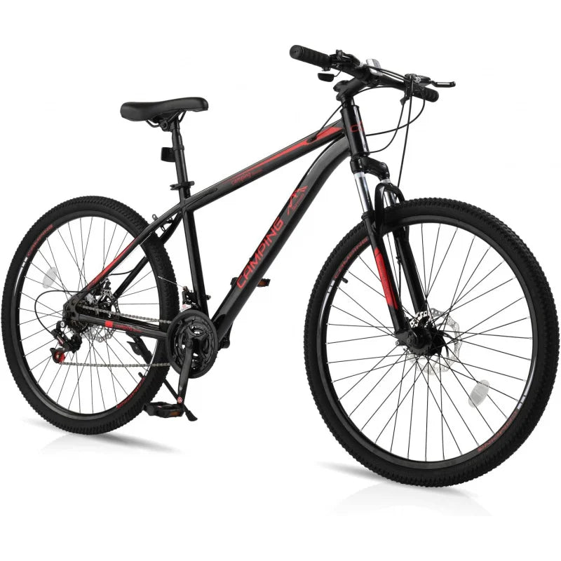 Aktaxon mountain bike27.5/29 inch; mountain bike 21-speed adult bikes, double disc brake, suspension fork, high carbon steel fra