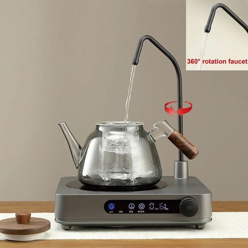 1500W Automatic Water Supply Electric Ceramic Stove Home Kung Fu Tea Stove Pumping Water Induction Cooker Kitchen Appliances