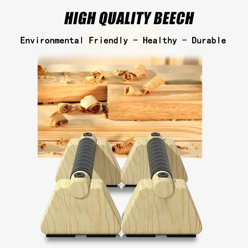 New Push Up Russian Stand Wooden Single and Parallel Bars Inverted Stand Practice Solid Wood Strength Training Equipment