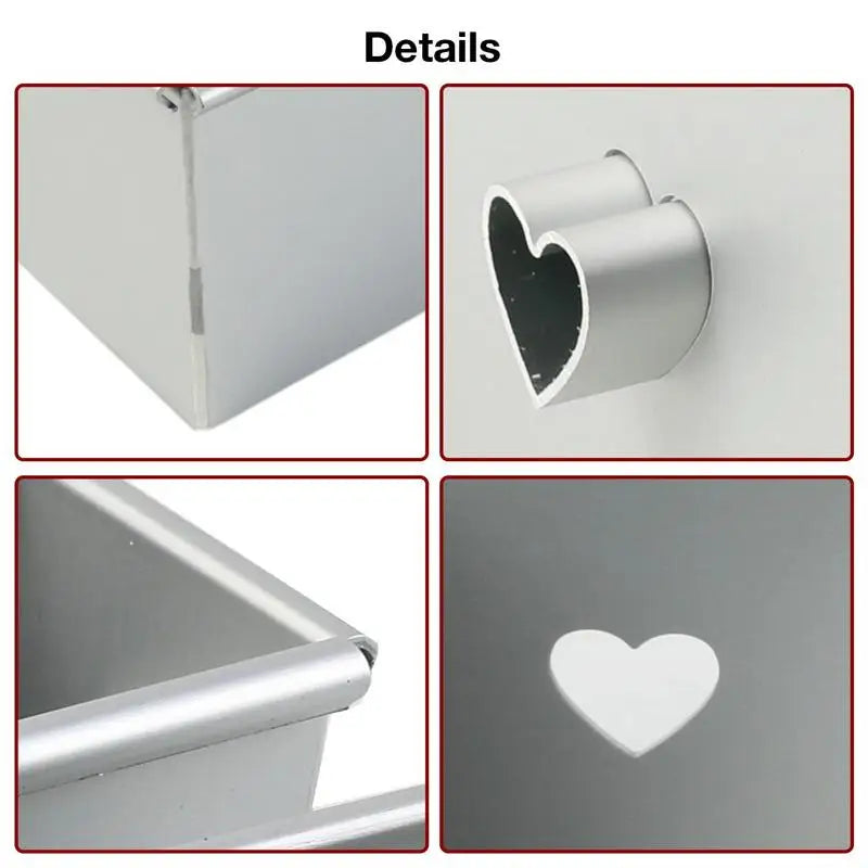 Bread Pans For Baking Nonstick Flowing Heart Cake Mold Aluminium Alloy Long Baking Bread Loaf Pan With Removable Tube For Banana