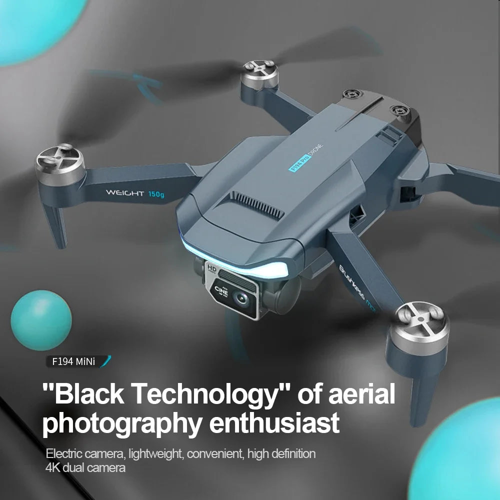 F194 Drone GPS Positioning 4K Ultra Wide Angle Multi Battery Range Brushless Optical Flow Obstacle Avoidance Dual Camera