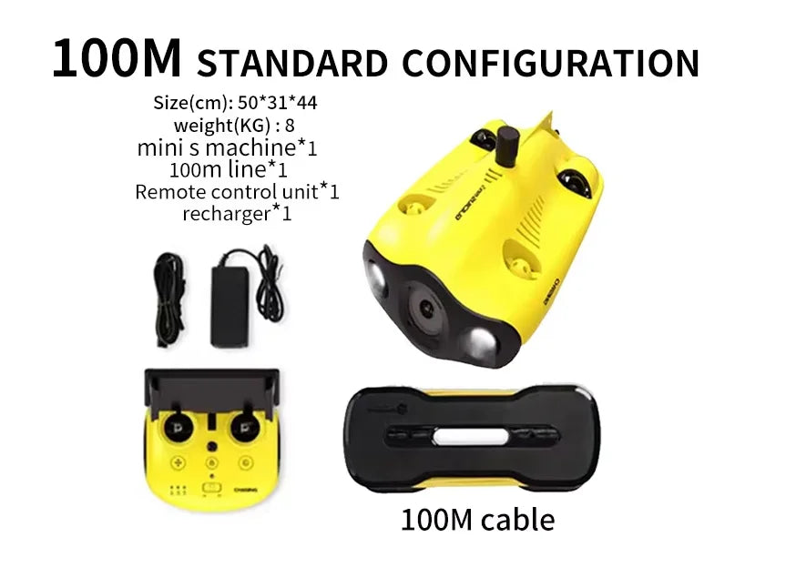 Mini s Unmanned RC Drone with 4K UHD Camera LED Backlight Remote Control Mobile Phone Control for Underwater Photography