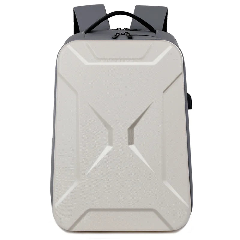 New Men's Large Capacity Hard shell Backpack ABS Leisure Backpack With USB Waterproof 17 inch Laptop Bag Business Travel Bag