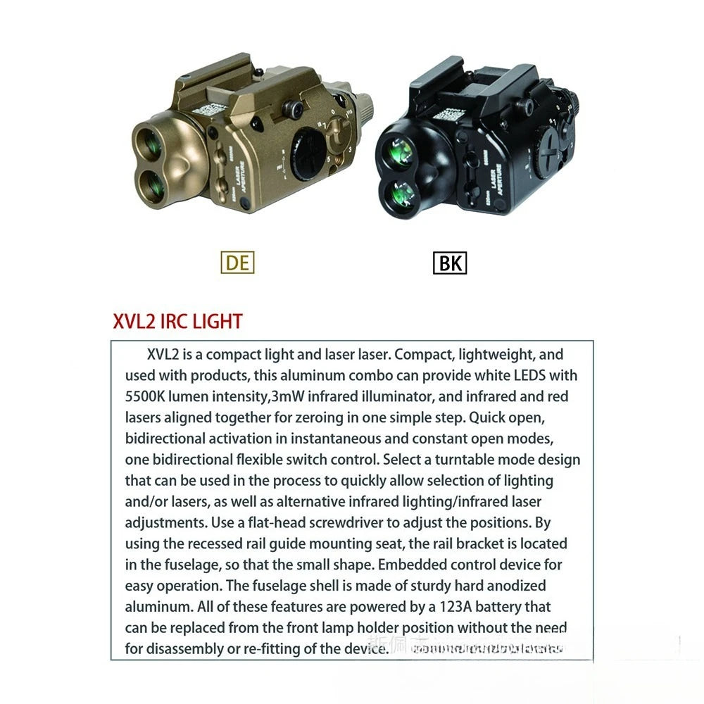 Tactical Flashlight XVL2-IRC Flashlight Hunting  Airsofty Equipment  Caza