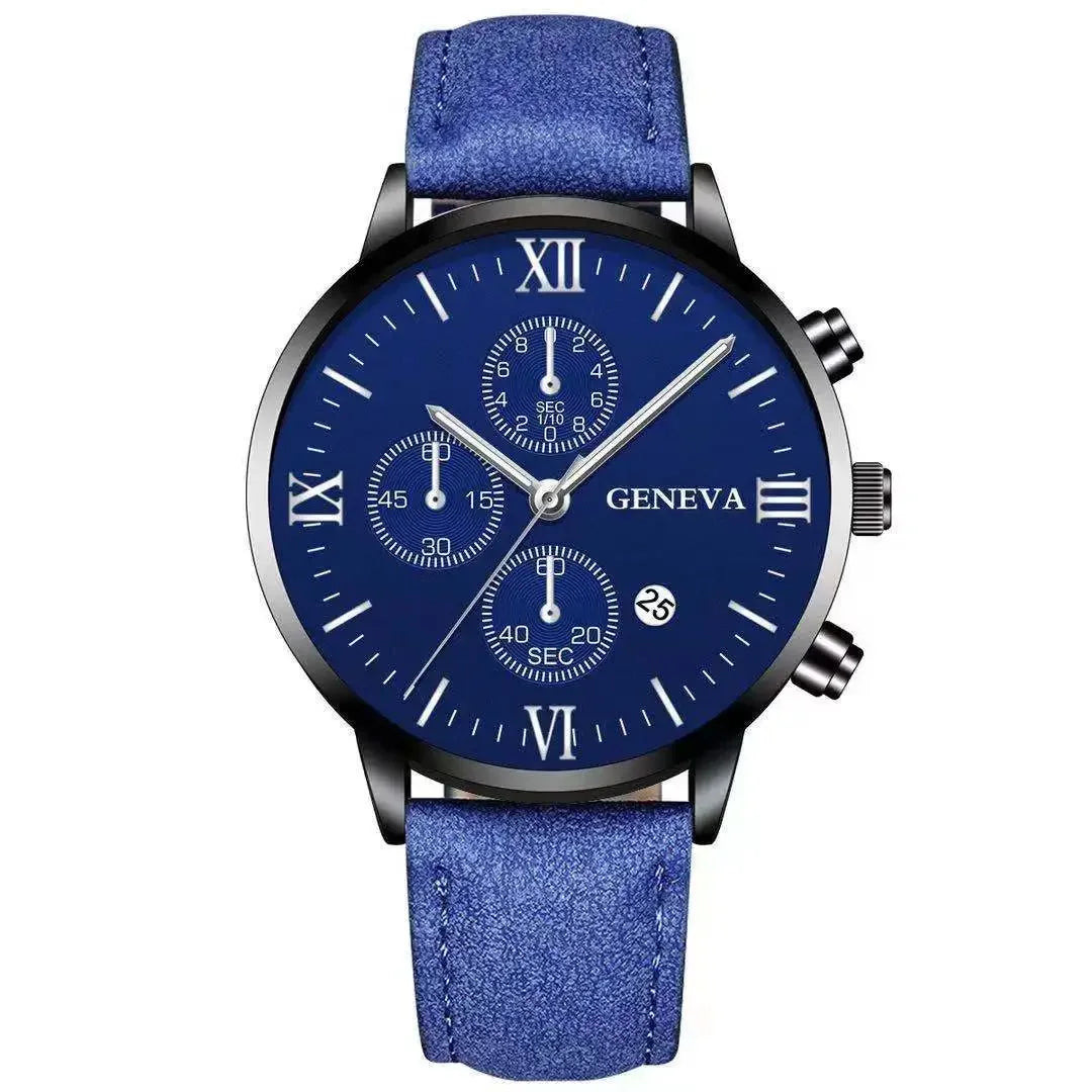 1PC Black Quartz Watch Men Roman Dial Watch Fashion Round Date Quartz Watch for Sports Relogios Masculino Relojes Para Hombres