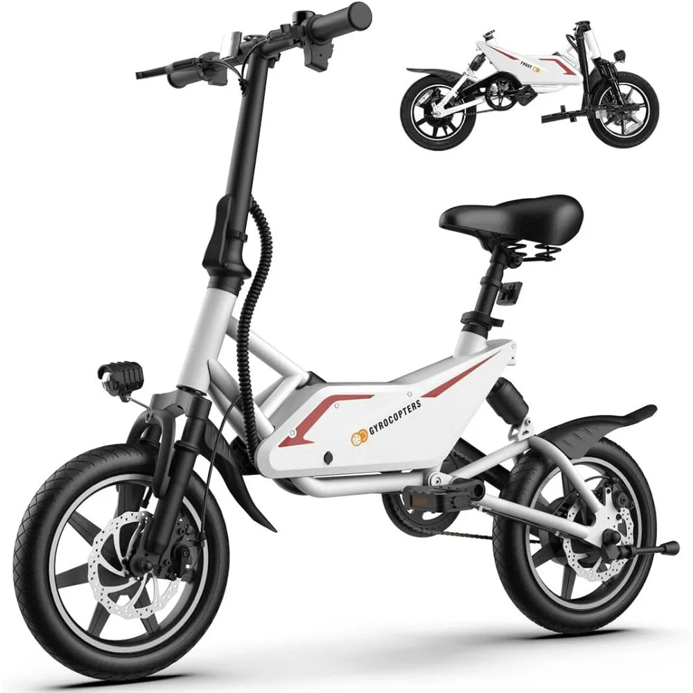 Frost Electric Bike for Adults/Teens 13+   UL2849 Safe Folding Ebike 350W Brushless Motor  14-inch Tires Compact Bike