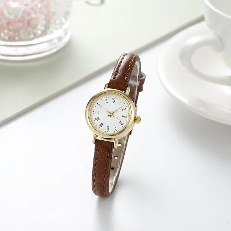 2025 Simple Women's Watches Small Round Girl's Belt Watches Quartz Wristwatches Women's Watch Gift Reloj Para Mujer Women Watch