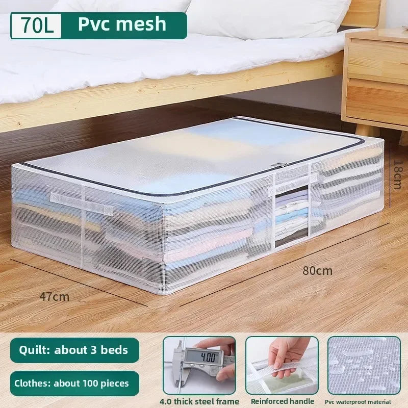 Extra Large and Short Storage Box Shoe and Clothing Storage Dust-proof and Moisture-proof Flat Storage Cabinet Under The Bed