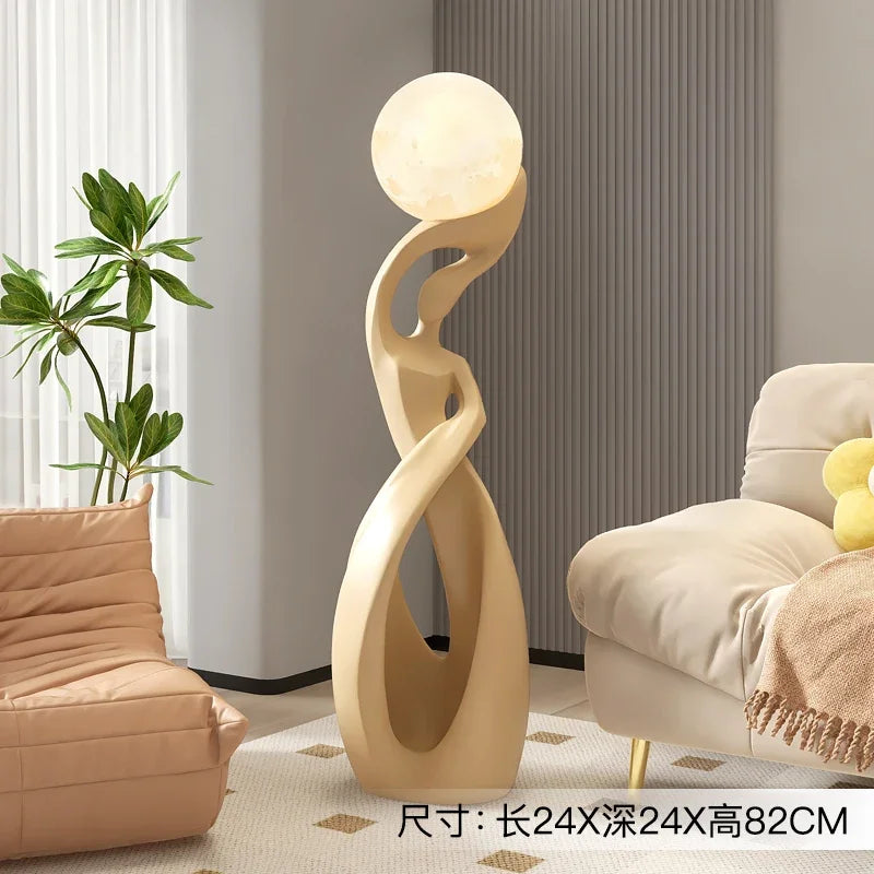 Sculpture 82cm Creative Abstract Art Ornament Lamp Luxury Living Room TV Cabinet Sofa Side Floor Decoration Home Decor Gift