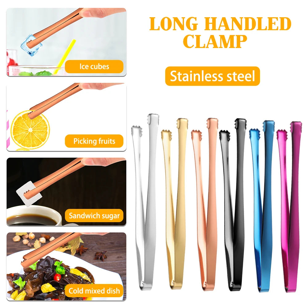 Long Handle Ice Tong Heat Resistant Kitchen Tongs For Party Buffets