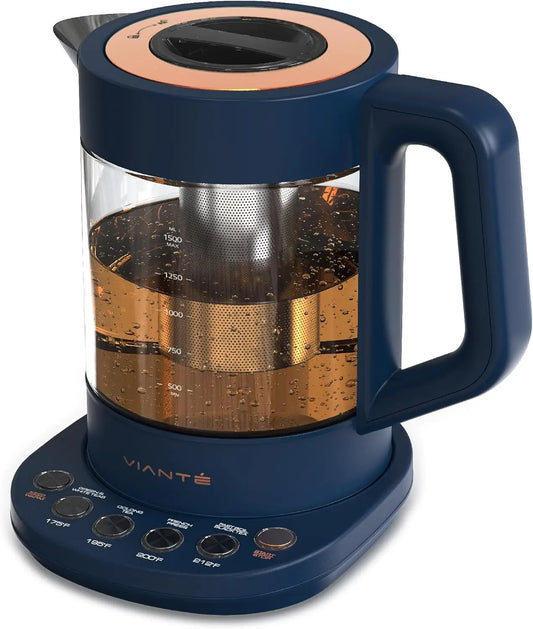 Hot Tea Maker With Temperature Control And Automatic Shut Off. 1.5 Liters Capacity | Midnight Blue Color