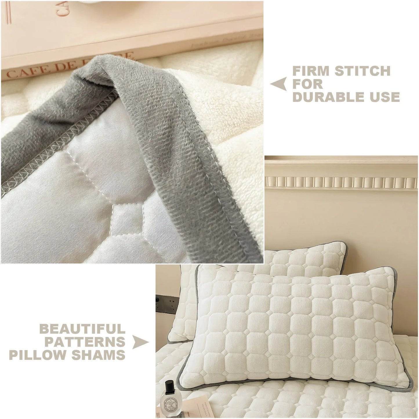 Luxury Velvet Quilt Set King Size Lightweight Velvet Comforter Set Oversized Bedspread Coverlet Quilted Bedding Set 2 Pillowcase