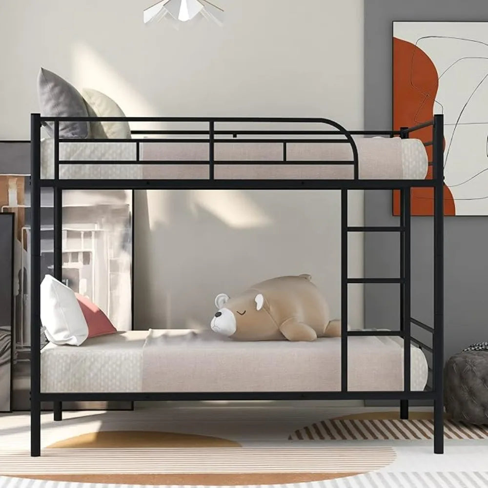 Headboards & Footboards Bunk Bed,Twin Over Twin Metal Bunk Bed,Metal Bunk Bed Twin with Ladder and Safety Rail Bed Frames
