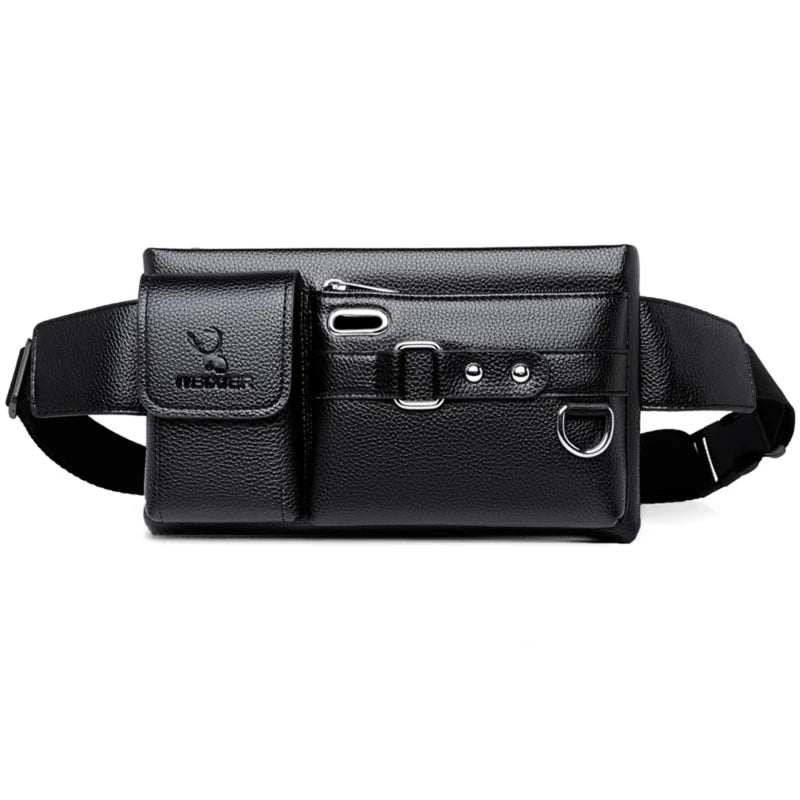 Brand Unisex Single-Shoulder Multi-Function Large-Capacity Waist Bag Men's Chest Bag Casual Messenger Bag Wallet
