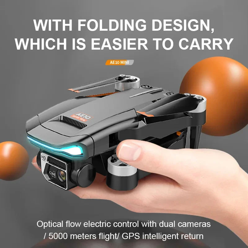 2023 Dron AE10 mini professional drone 4k dual camera aerial photography 4-axis 5G GPS brushless motor RC drones toys gifts