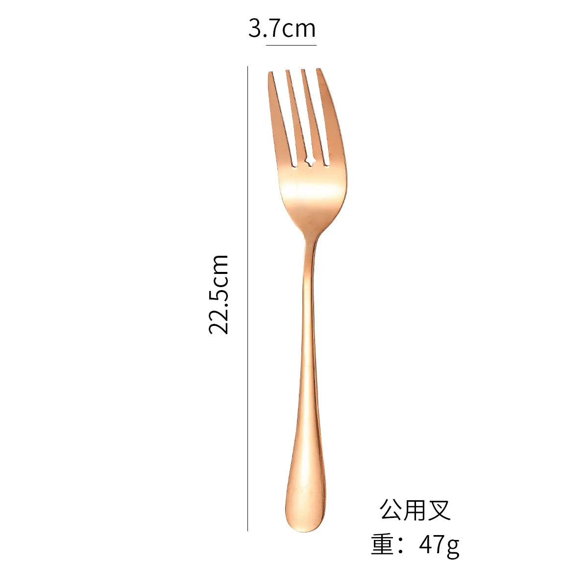 Western Rose Gold Cutlery Set Stainless Steel Steak Knife Serving Fork Spoon Cake Shovel Dinnerware Set 	 Utensils for Kitchen