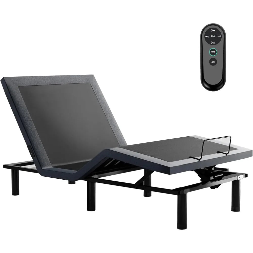 Queen Adjustable Metal Bed Frame，Electric Smart Folding Bed with Wireless Remote Control, LEDs, USB，lectric Smart Folding Bed
