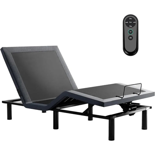 Queen Adjustable Metal Bed Frame，Electric Smart Folding Bed with Wireless Remote Control, LEDs, USB，lectric Smart Folding Bed