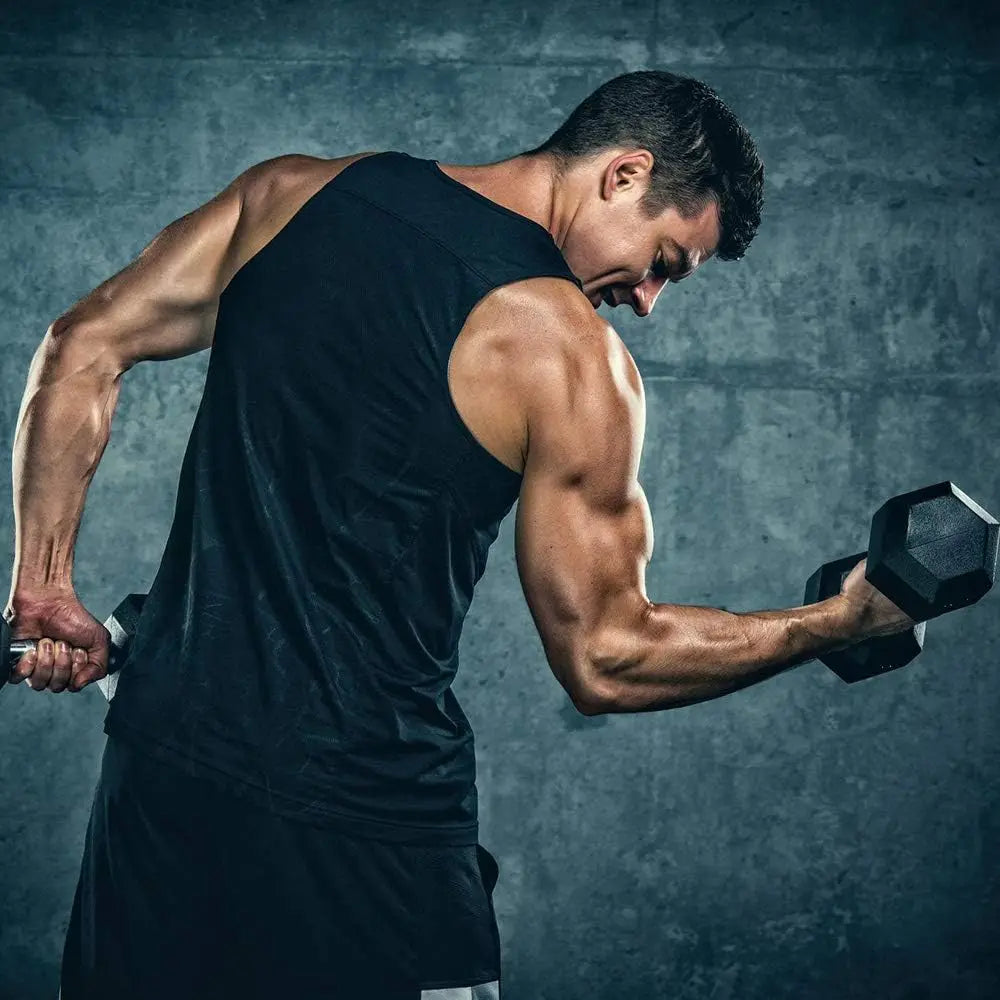 Dumbbell Set Rubber Encased Hex Dumbbell Free Weights Dumbbells Set Home Weight Set No Rack