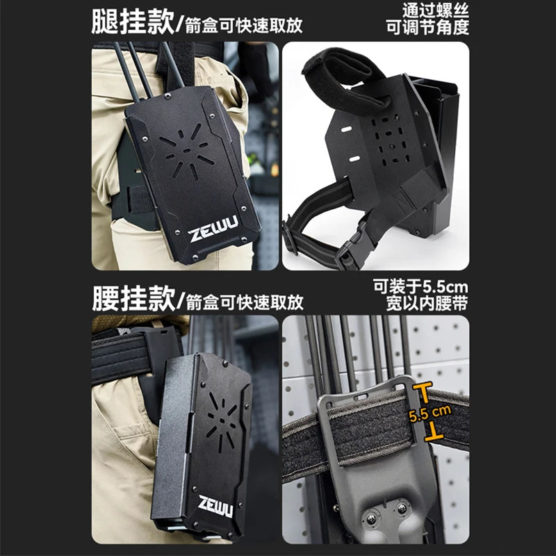 Tactical Squeeze Arrow Box Quick Draw Hunting Quiver Quiver Leg Waist Hanging Hunting Competitive Recurve Bow Riding Equipment